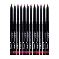 12 Colors Retractable Waterproof Lip Liner Set, Long Lasting Fade Resistant