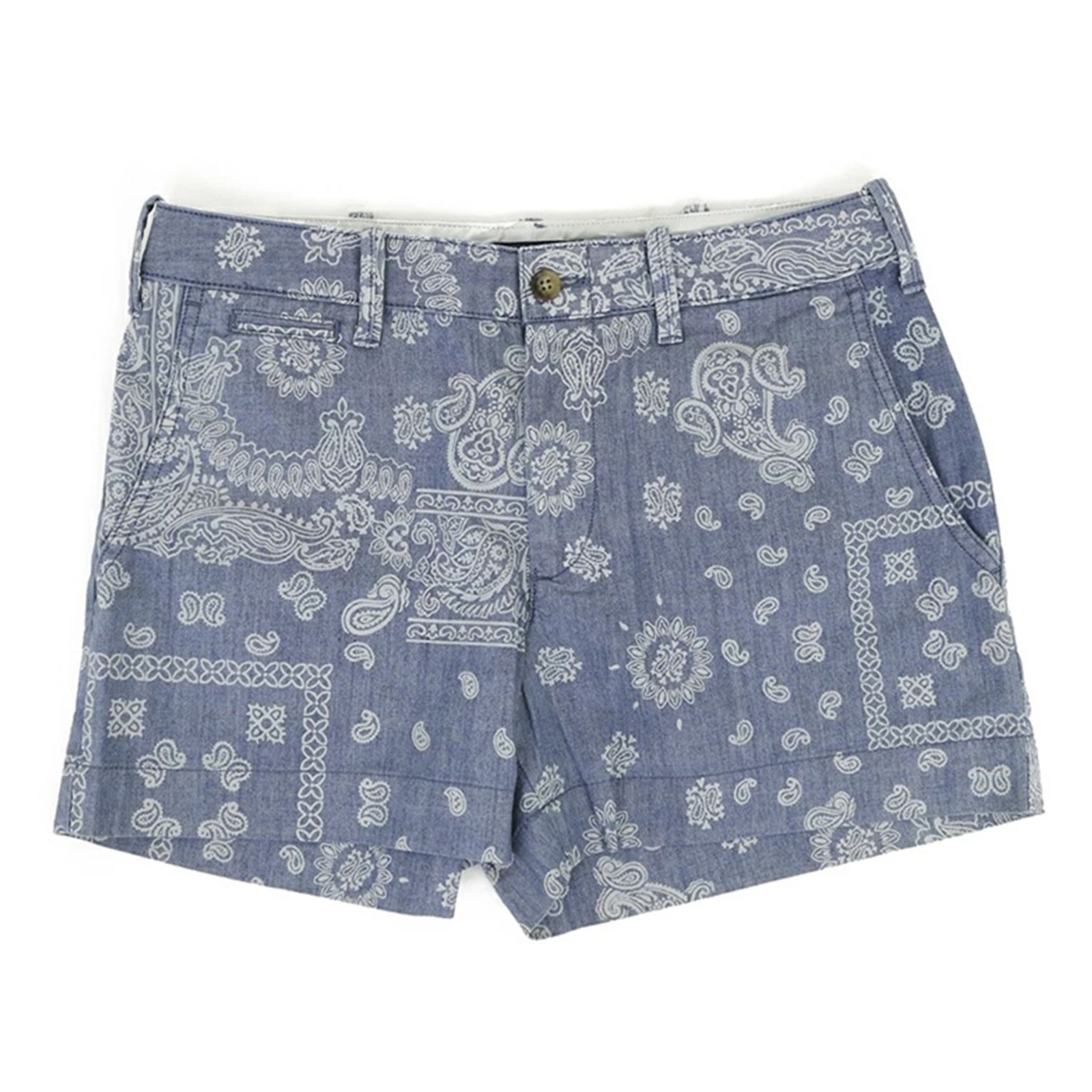 Женские шорты-бандана Polo Ralph Lauren с принтом - Синий Шамбре -