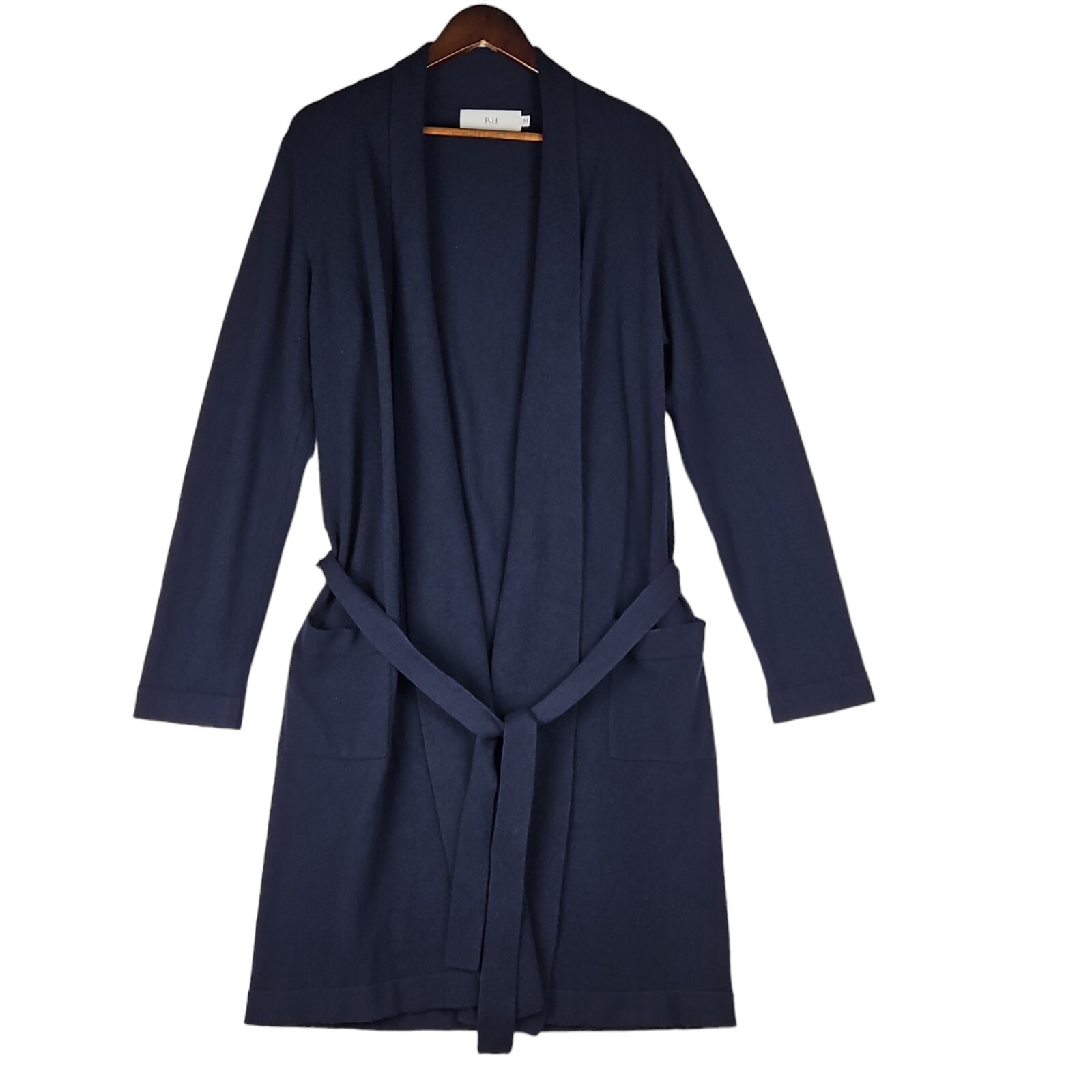 Restoration Hardware Blue Cashmere Long Robe Size Medium eBay