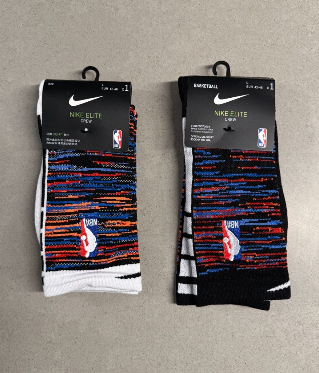 Nike NBA Elite Socks  - Full and Mid - Brooklyn Nets Coogi Black and White