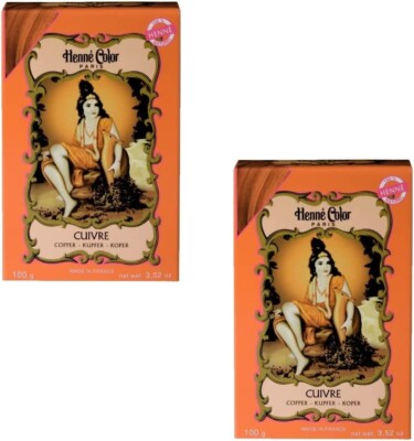 2 Stück x 100g natürliche Henna Haarfarbe Heena Kupferfarbe Haarfärbemittel Pulver