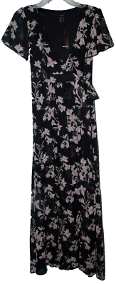 black and pink dress forever 21 SUPER CUTE FLORAL MINI DRESS, FOREVER 21, SIZE