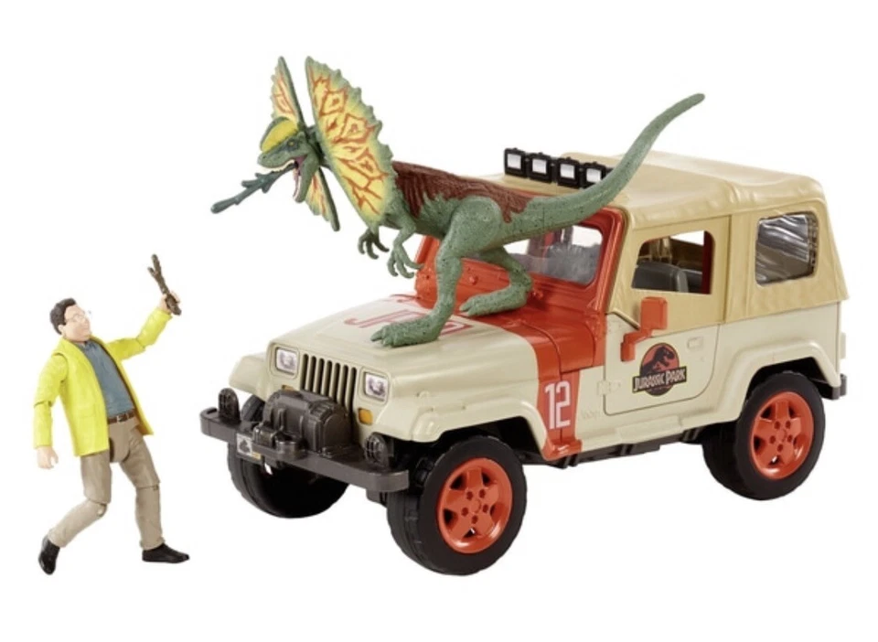  Jurassic World Legacy Dennis Nedrys Flucht + Dilophosaurus GWY59 NEU/OVP  - Bild 1 von 1