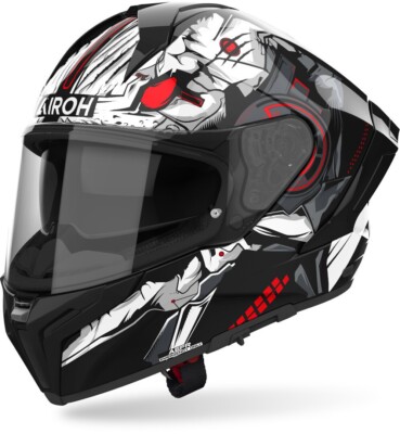 FULL FACE HELMET 22.06 FIBER DOUBLE VISOR AIROH MATRYX NYTRO BLACK GLOSS SIZE XS
