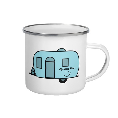 Water + Coffee Aqua Blue Cup 11oz Black Mug | eBay