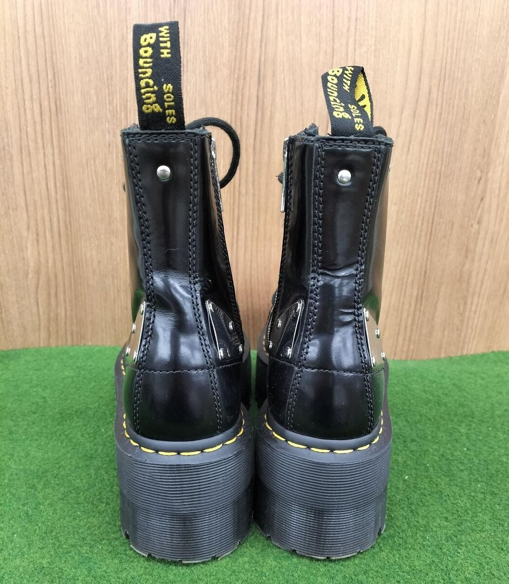 Dr.Martens Boots Jadon Max Rebel Black Leather Shoes US8 UK6 Dr.Martens Boots Jadon Max Rebel Black Leather Shoes US8 UK6