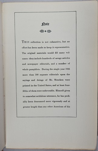 Menckeniana: A Schimpflexikon by Arnold Bennett & Others, Hardcover w/ DJ, 1928 - Picture 4 of 7