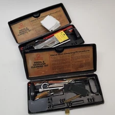 Vintage Pair OUTERS Pistol & Revolver Cleaning Kits .38/.45 cal Preowned