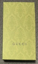 Authentic GUCCI Box - Green Brocade - Gift Box - 5.75” x 10.5” x 2.25” - NEW