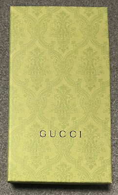 Authentic GUCCI Box - Green Brocade - Gift Box - 5.75  x 10.5  x 2.25  - NEW