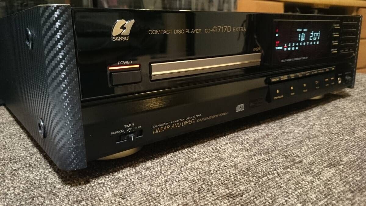 SANSUI CD-α717D Extra α-X Balanced CD Player Deck 27W Black SANSUI CD-α717D Extra α-X Balanced CD Player Deck 27W Black