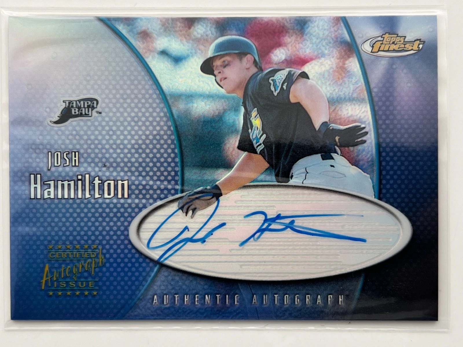 Josh Hamilton 2001 Topps Finest Autograph #FA-JHH MLB Signature Tampa Bay Rays