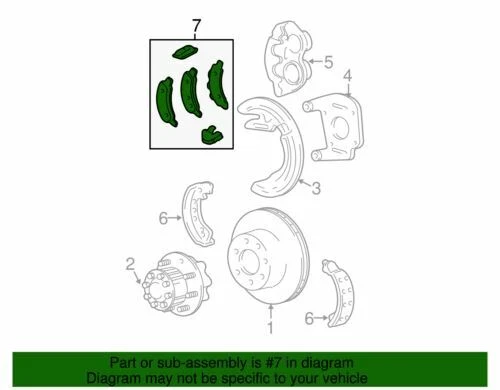 Pastillas de freno de disco OEM NUEVAS 2004-2007 Ford E-150 Club Wagon 5U2Z-2V200-FA Foto 2 de 2