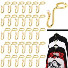 50 Pcs Metal Hanger Connector Hooks Clothes Hanger Connector Extender Hooks