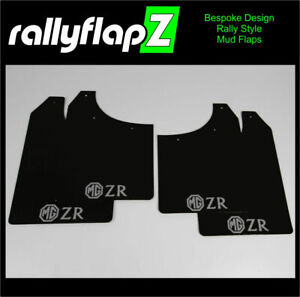 Rallye Bavettes pour s'adapter MG ZR Rover Bavettes rallyflapZ Blanc Sans Logo 4 mm PVC