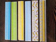 SRM Lot 6 Design Lines Scrapbooking Stickers Bee School Borders Vintage NEW #9