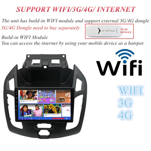 Radio stereo 9" 4+32GB navigazione GPS per Ford Transit Connect 2014-18 Carplay - Foto 21 di 24