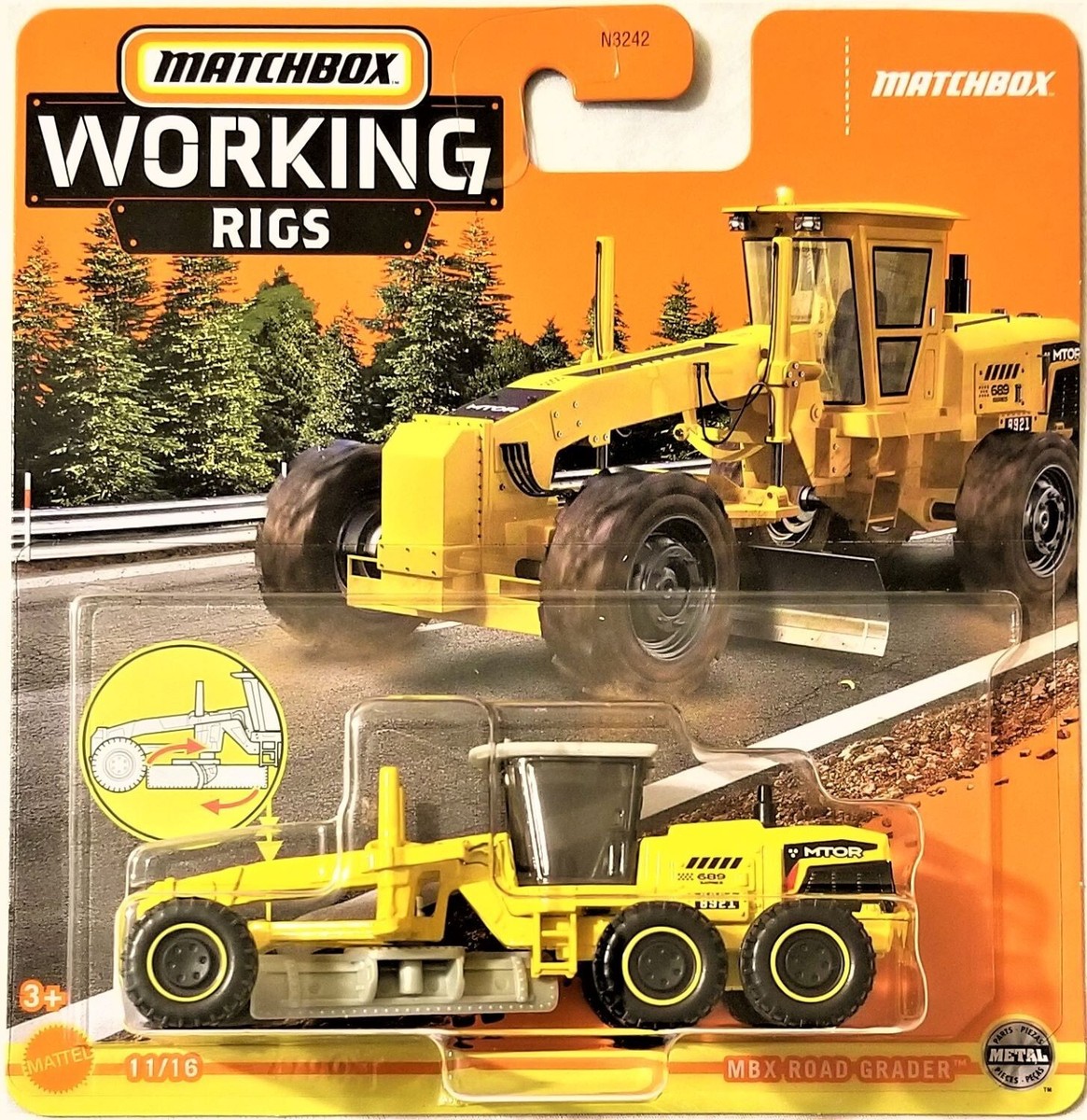 Matchbox - 2022 Working Rigs 11/16 MBX Road Grader (BBHFH32) | eBay