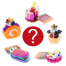 Blind Box Halloween Ghost Cat Witch Miniature Food Keychain Charm Toy Figure