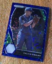 2021 Prizm Draft Calvin Ziegler #46 Blue Disco Prizm METS #08/25