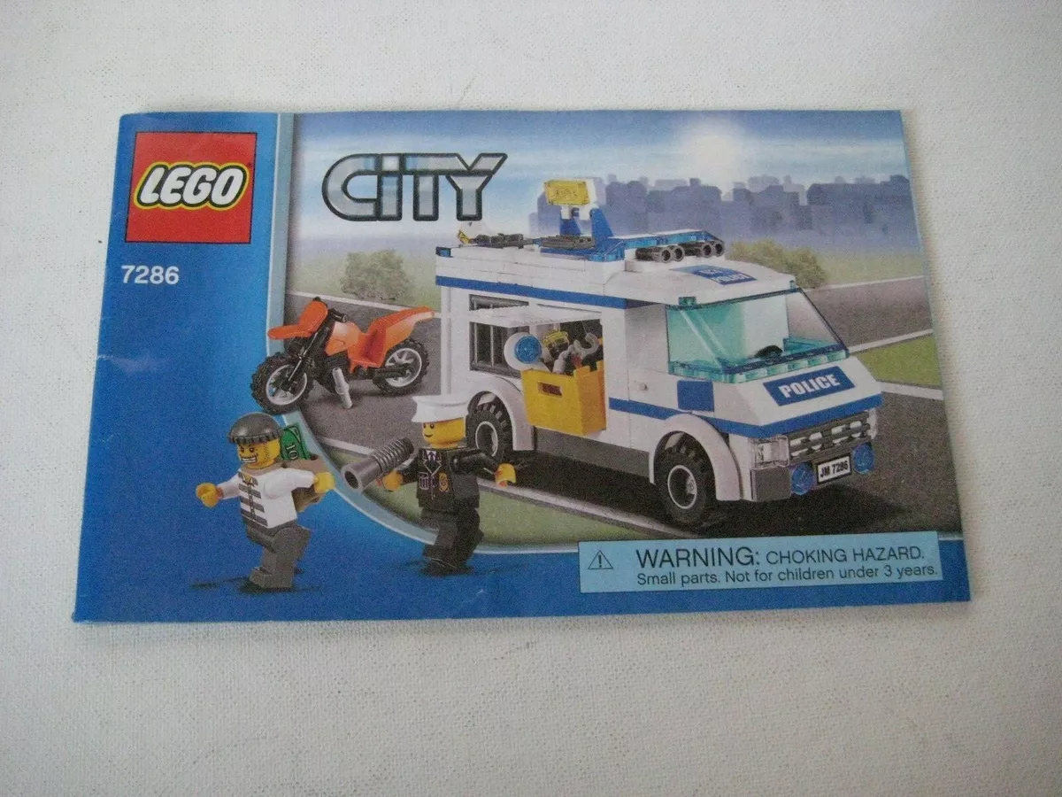 Lego CITY 7286 Prisoner Transport Instructions ONLY MANUAL Booklet