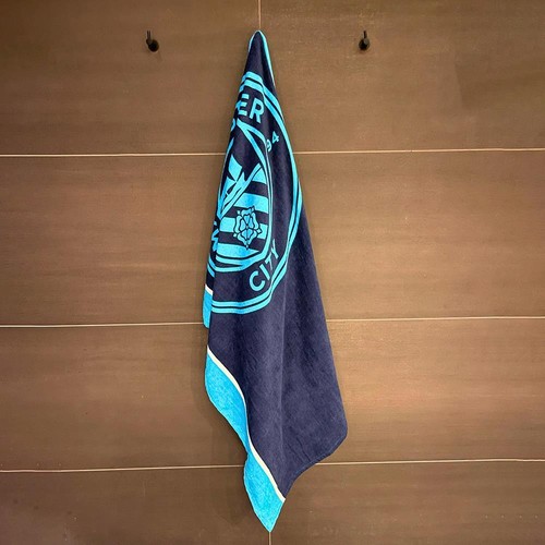 Manchester City Large Towel Football Badge 100% Cotton Bath Pool Beach Official - Picture 6 of 8
