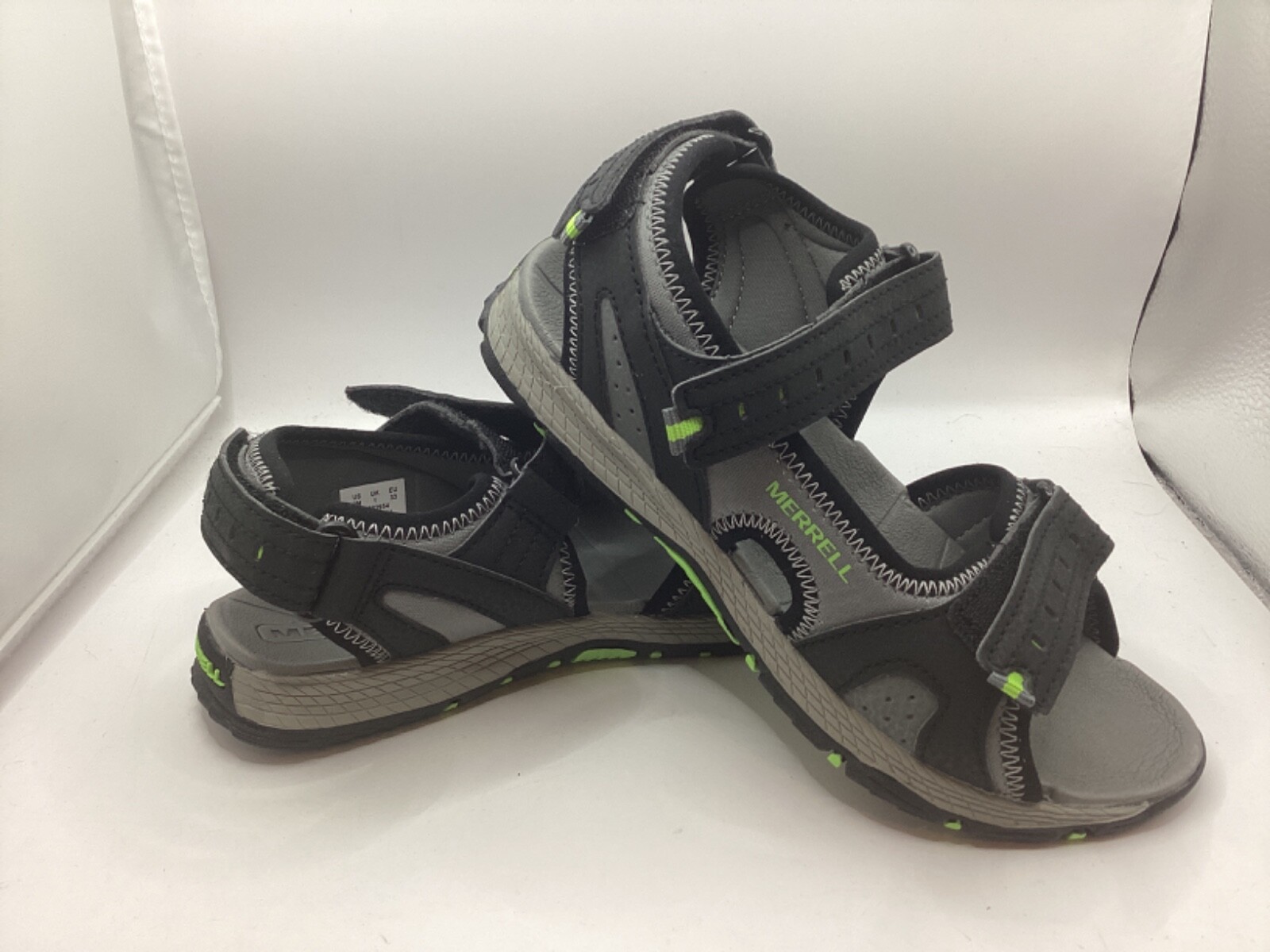 SANDALI PANTERA MERRELL JUNIOR TAGLIA 1UK NUOVI NERI GRIGI