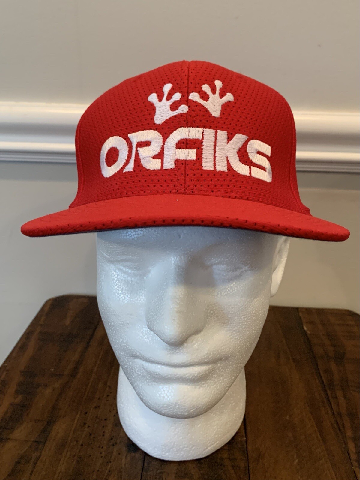 Pacific Headwear Golf Hat Cap ORFIKS RED Fitted Adult Mens Small-Medium RARE