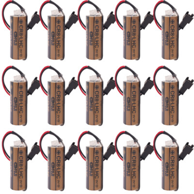 15Pcs FUJI FDK CR8.LHC 17450 3V Battery with Black Plug 2600 mAh US