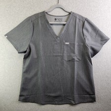 Figs Scrub Top Womens XXL Gray Slim Catarina One Pocket Anti Wrinkle Basic