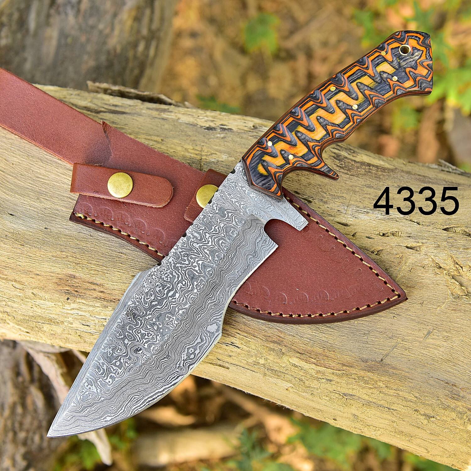 HANDMADE DAMASCUS HUNTING TRACKER BOWIE SURVIVAL BUSHCRAFT KUKRI KNIFE