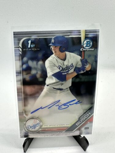 2019 Bowman Chrome Draft Michael Busch Auto Chicago Cubs Rookie RC 1st - Picture 1 of 1