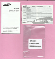 Samsung GT-55830i original Quick Start Guide & Warranty Card.