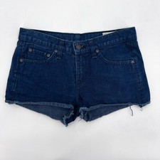 Rag Bone Jean Shorts Womens 24 Blue Denim Cutoff Raw Hem Hot Pants