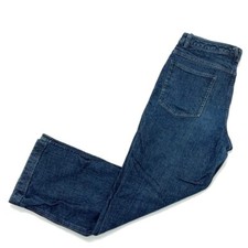 Duluth Womens Straight Leg Jeans Blue Medium Wash Stretch High Rise 10/31