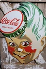 New ListingVINTAGE COCA-COLA PORCELAIN SIGN OLD 40" SODA POP BEVERAGE FOOD STORE COKE