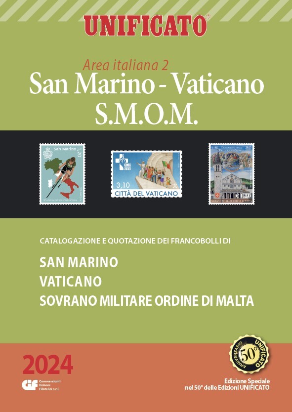 UNIFICATO catalogo francobolli Area Italiana II – SAN MARINO-VATICANO-SMOM  2024