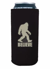 Bigfoot Believe 16 oz Can Coolie, Choice of Color, Pounder, Tall Boy