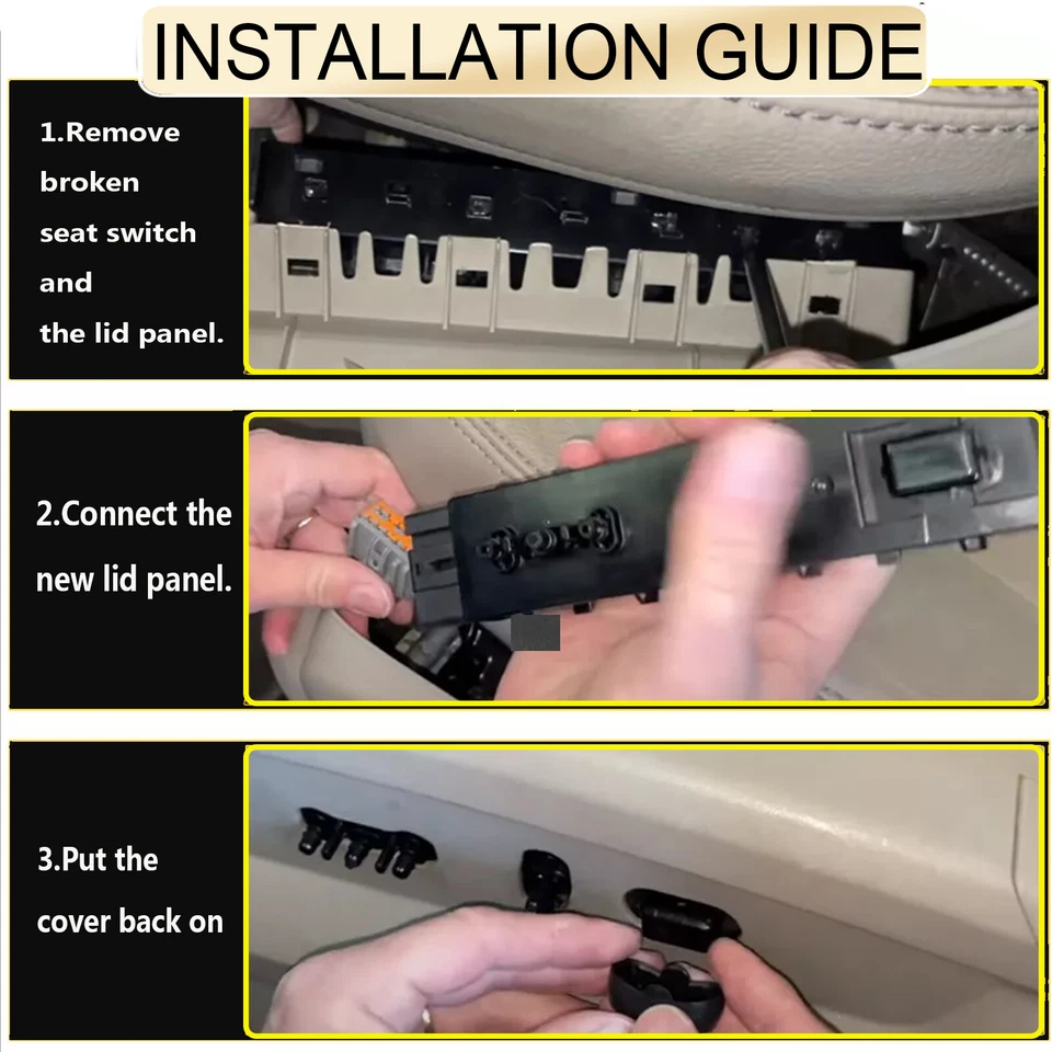 Left Driver Side 10 Way Power Seat Switch For 2007-2010 Ford Explorer Sport Trac - Image 3 of 4