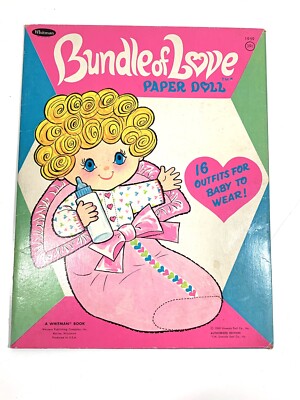 1969 Uneeda Doll Co. BUNDLE OF LOVE PAPER DOLL Pre-Cut Outfits Whitman #1959