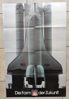 Poster Space Shuttle der NASA 80er Retro Neuwertig