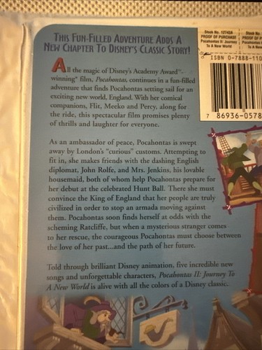 Pocahontas II: Journey To A New World (VHS, 1998) - Picture 10 of 12