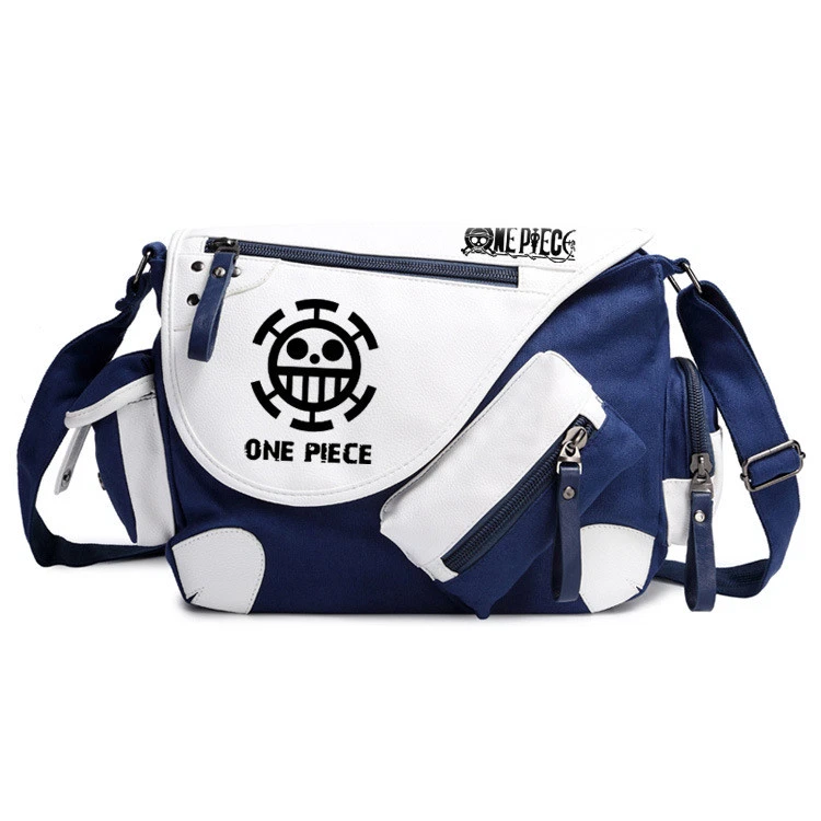 Anime One Piece Law Messenger Bag Laptop Shoulder Bags Stachel School Tote Gifts