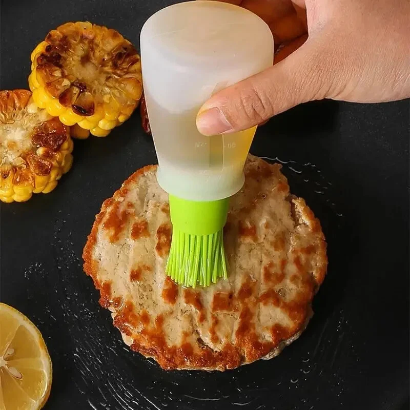 Silicone Oil Bottle Brush with Oil Bottle , For Baking , Cooking and BBQ - Image 2 of 4