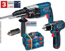 MARTELLO TRAPANO TASSELLATORE GBH 2-28 DFV + AVVITATORE BATTERIA GSR10.8 BOSCH