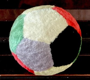 Vintage Steiff  Soccer/Gymnastics 1950s Mohair  Ball~8 inches~Germany~No ID
