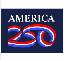 12" america 250 year logo bumper sticker decal usa made