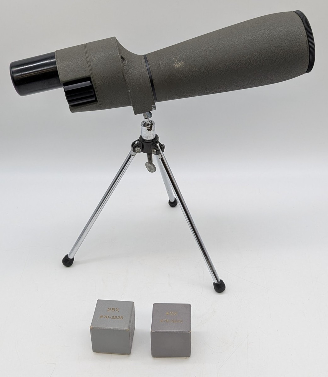 Vtg Bushnell Spacemaster II Spotting Scope 60mm w/ Tripod 25x and