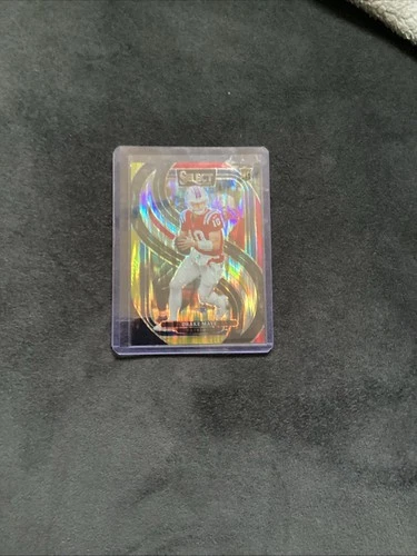 2024 Panini Select - Premier Level Drake Maye #113 Red & Yellow Shock Prizm (RC)