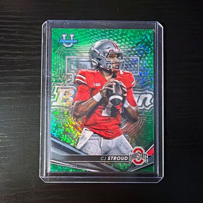 Topps Bowman University 2022 C.J. Stroud Ohio State Green Refractor /99